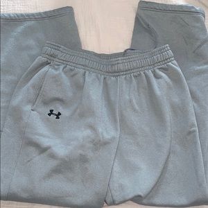 grey under armour sweatpants